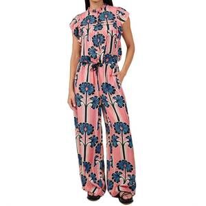 NEW OLLARI juno wide leg trouser in deco floral